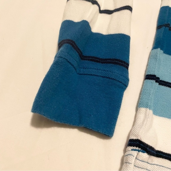 Tommy Hilfiger Kids Blue Striped Polo Shirt Long Sleeve Size Small (6-7) - Picture 6 of 16